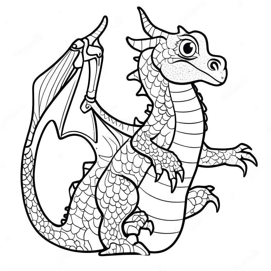 Water Dragon Coloring Page | Water Dragon Dragon coloring page