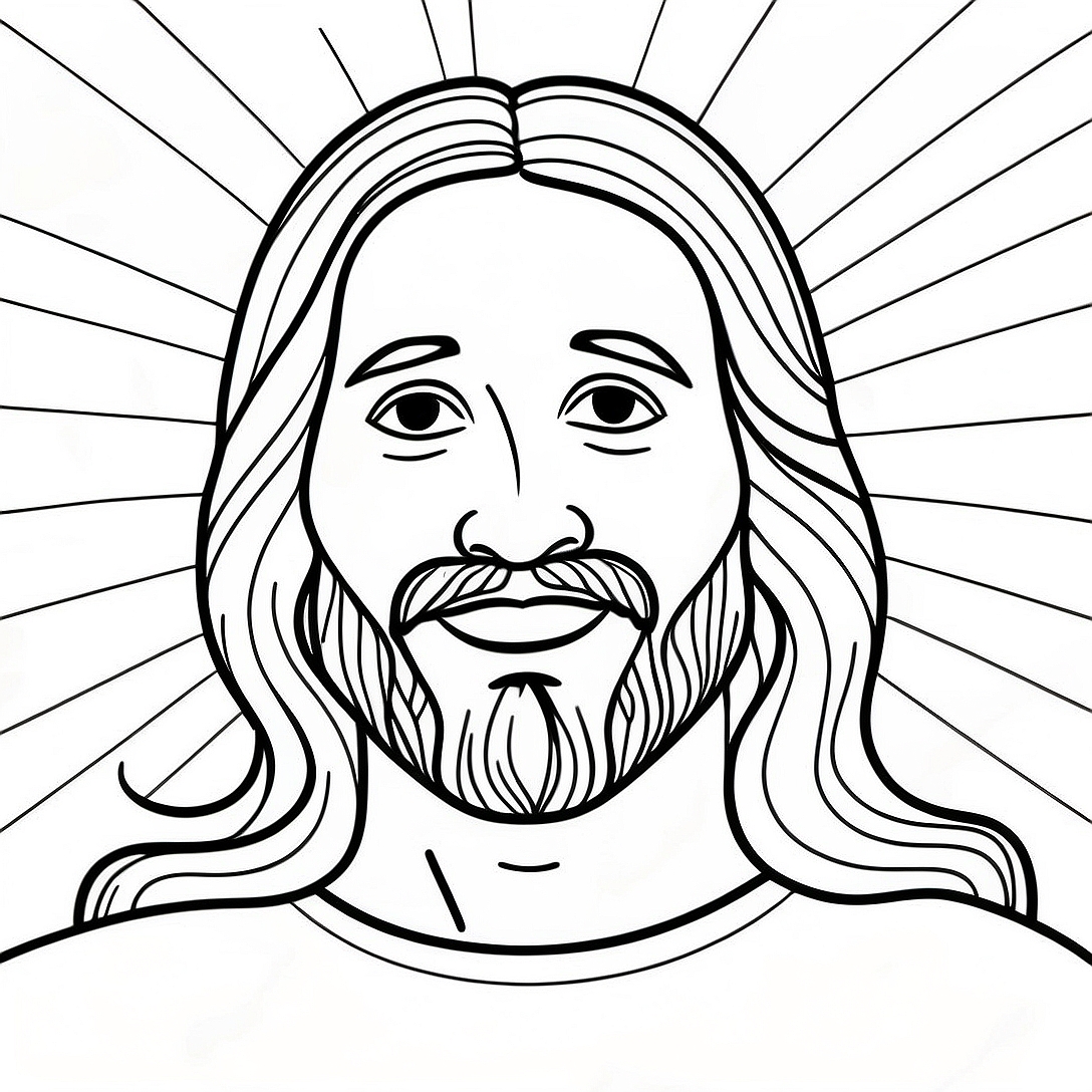 Joyful Jesus Coloring Page | Jesus Loves You coloring page