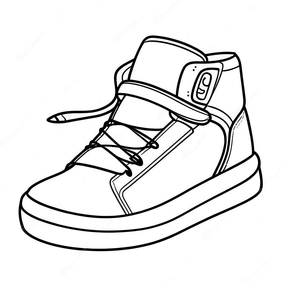Sneaker Coloring Page | Sneaker coloring page