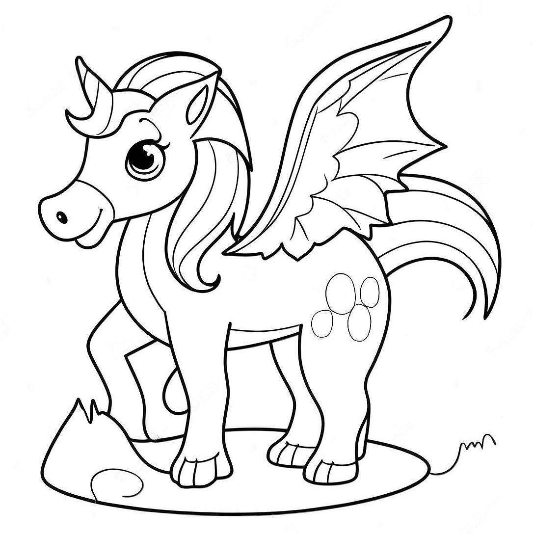 Mythical Creatures Coloring Page | Mythical for Adults coloring page