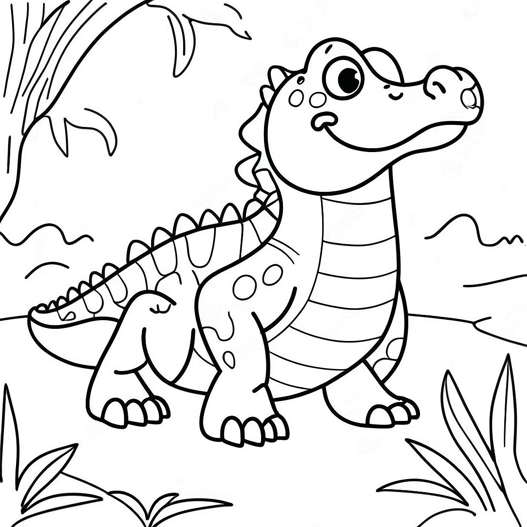 Crocodile Coloring Page | Crocodile coloring page
