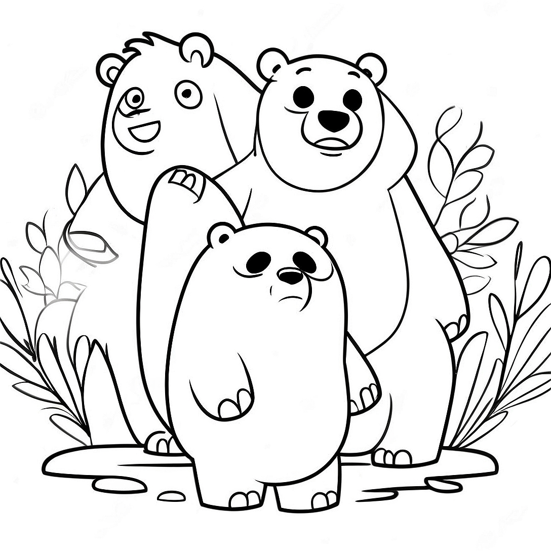 We Bare Bears Coloring Page | We Bare Bears coloring page