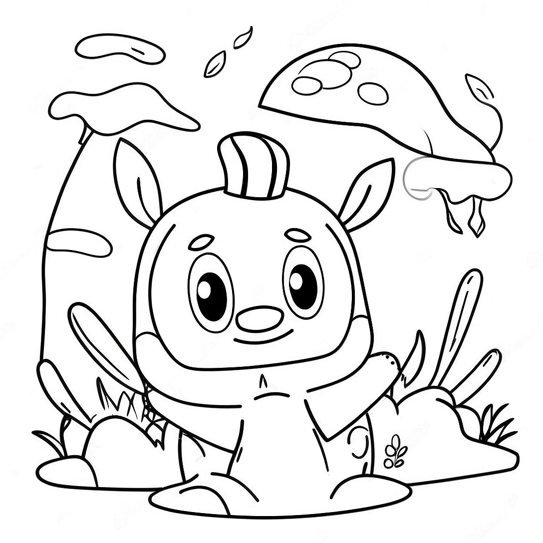 Adventurous Toodles Coloring Page | Toodles Mickey Mouse Clubhouse coloring page