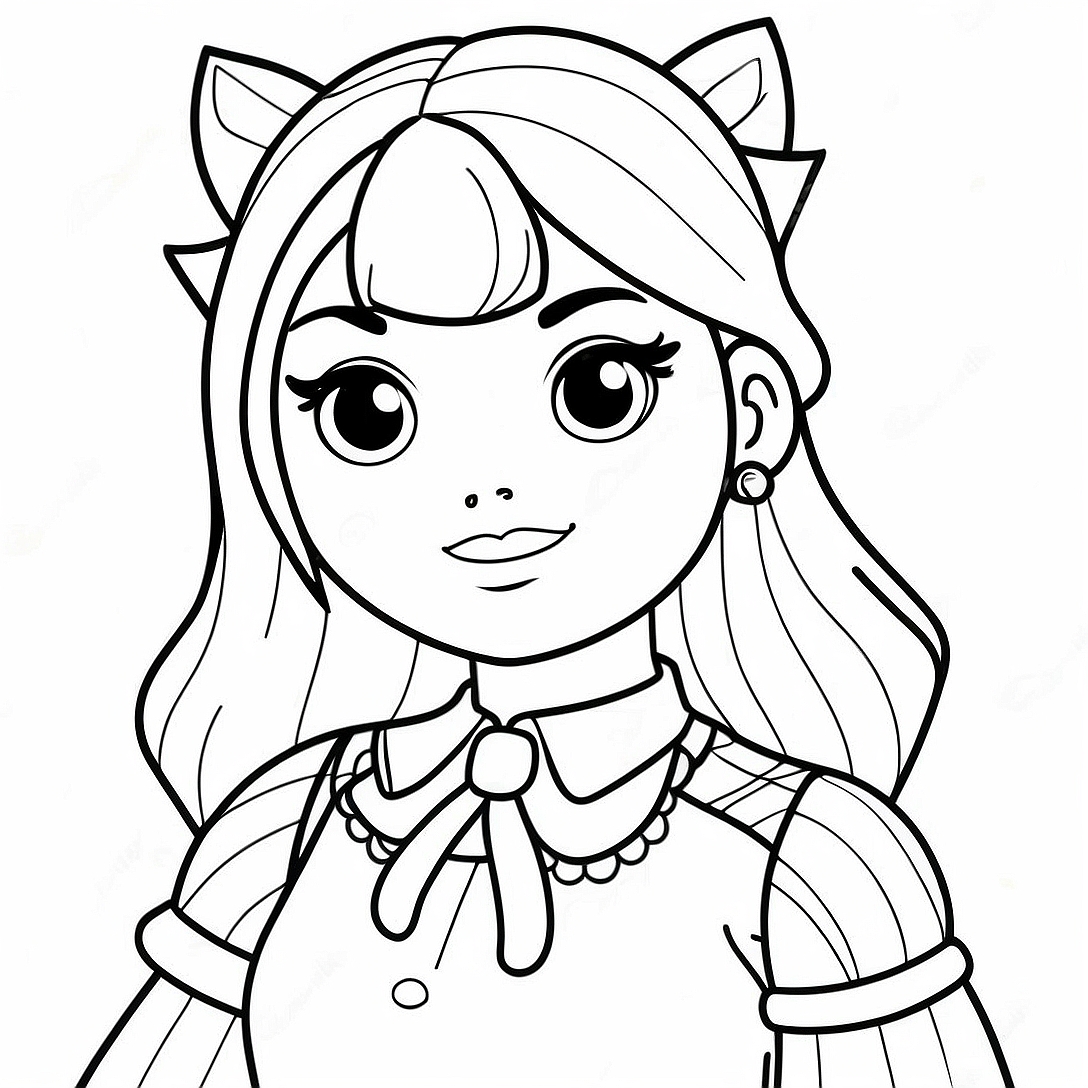 Roblox Royale High Character Coloring Page | Roblox Royale High coloring page