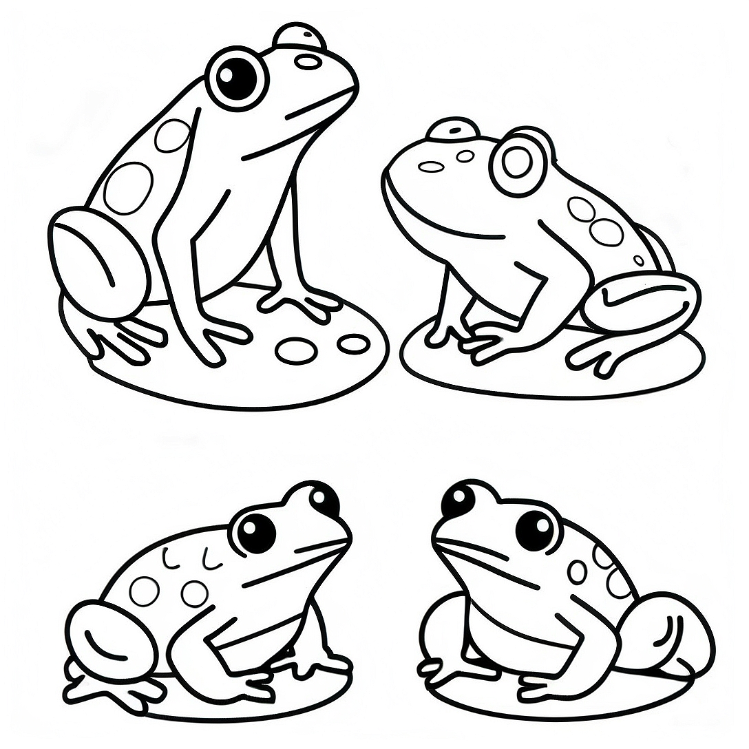Colorful Life Cycle of a Frog Coloring Page | Life Cycle coloring page