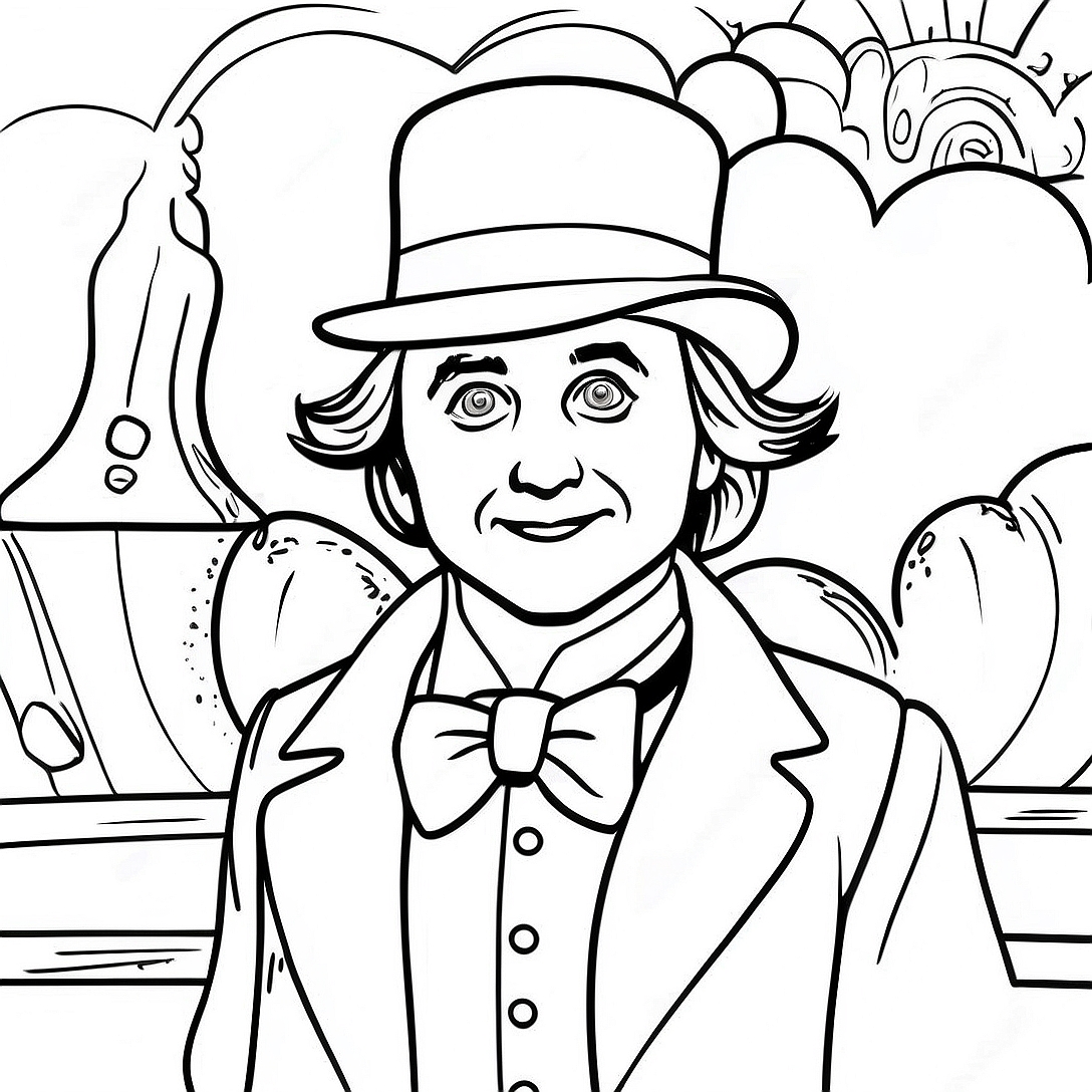 Willy Wonka Coloring Page | Willy Wonka coloring page
