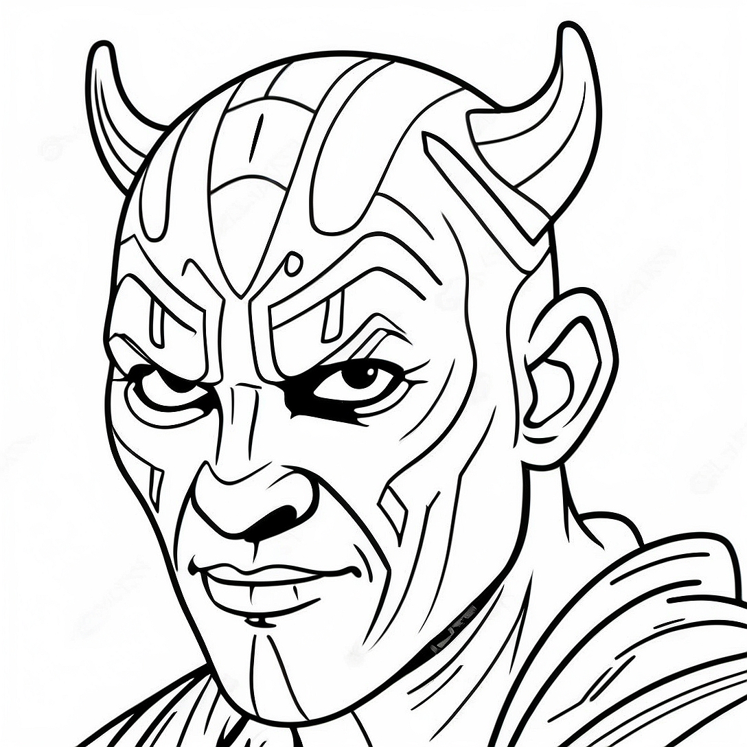 Darth Maul Coloring Page | Darth Maul coloring page