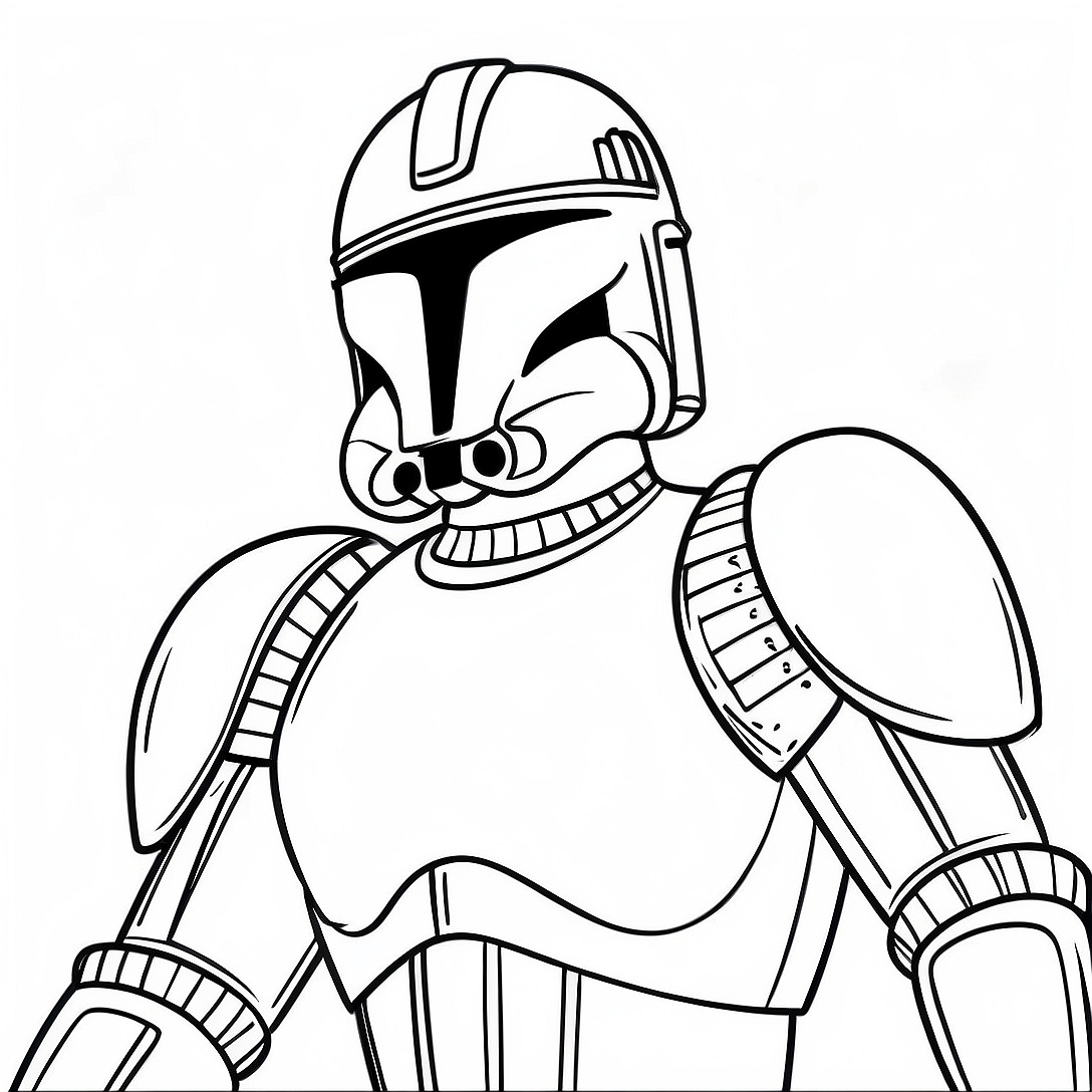 Epic Clone Trooper Battle Coloring Page | Clone Trooper coloring page