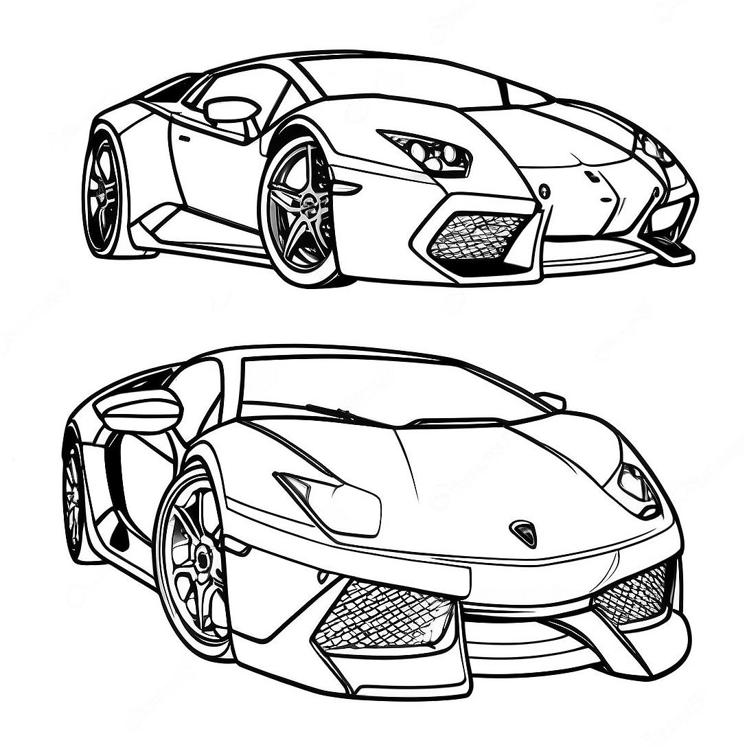 Fast Lamborghini Racing Coloring Page | Lamborghini Hot Wheels coloring page
