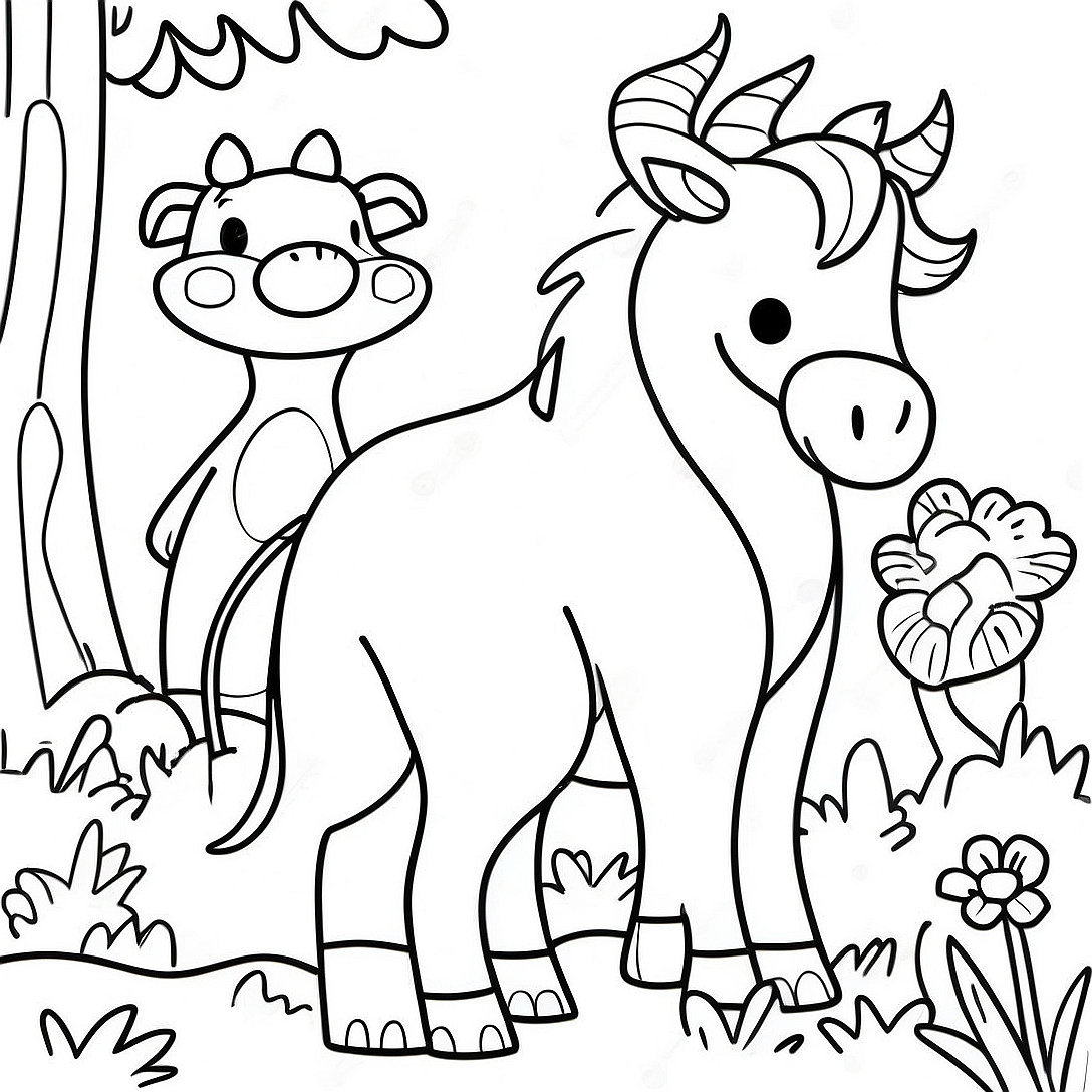 Adult Animals Coloring Page | Adult Animals coloring page