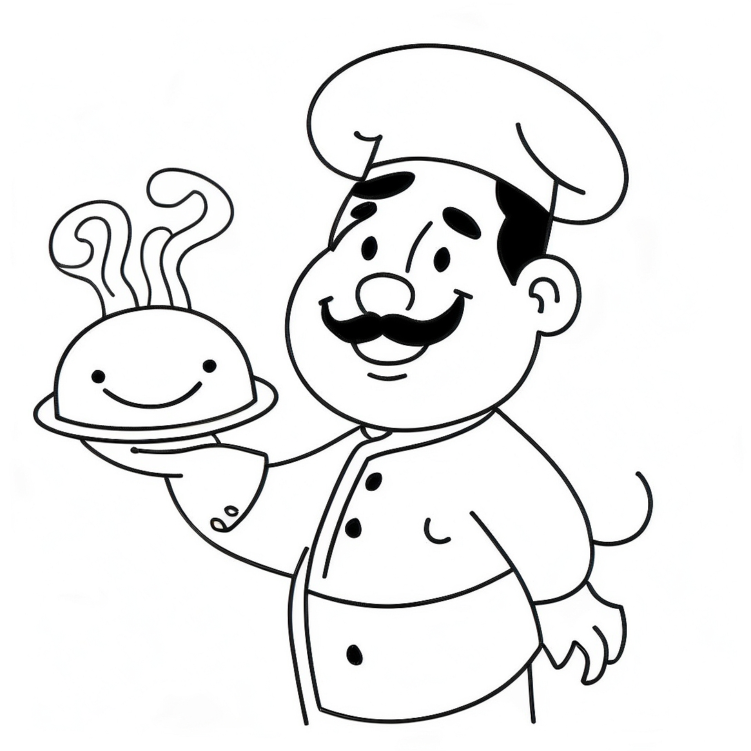 Chef Coloring Page | Chef coloring page