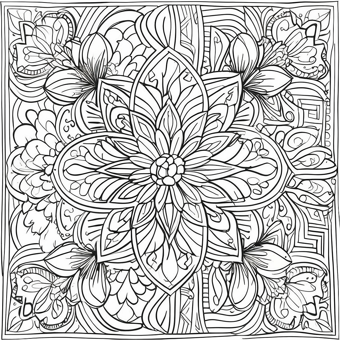Beautiful Islamic Patterns Coloring Page | Islamic coloring page