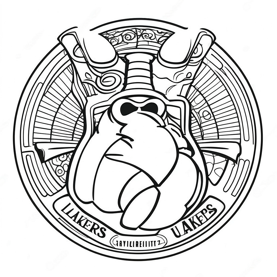 Lakers Logo Coloring Page | Lakers coloring page