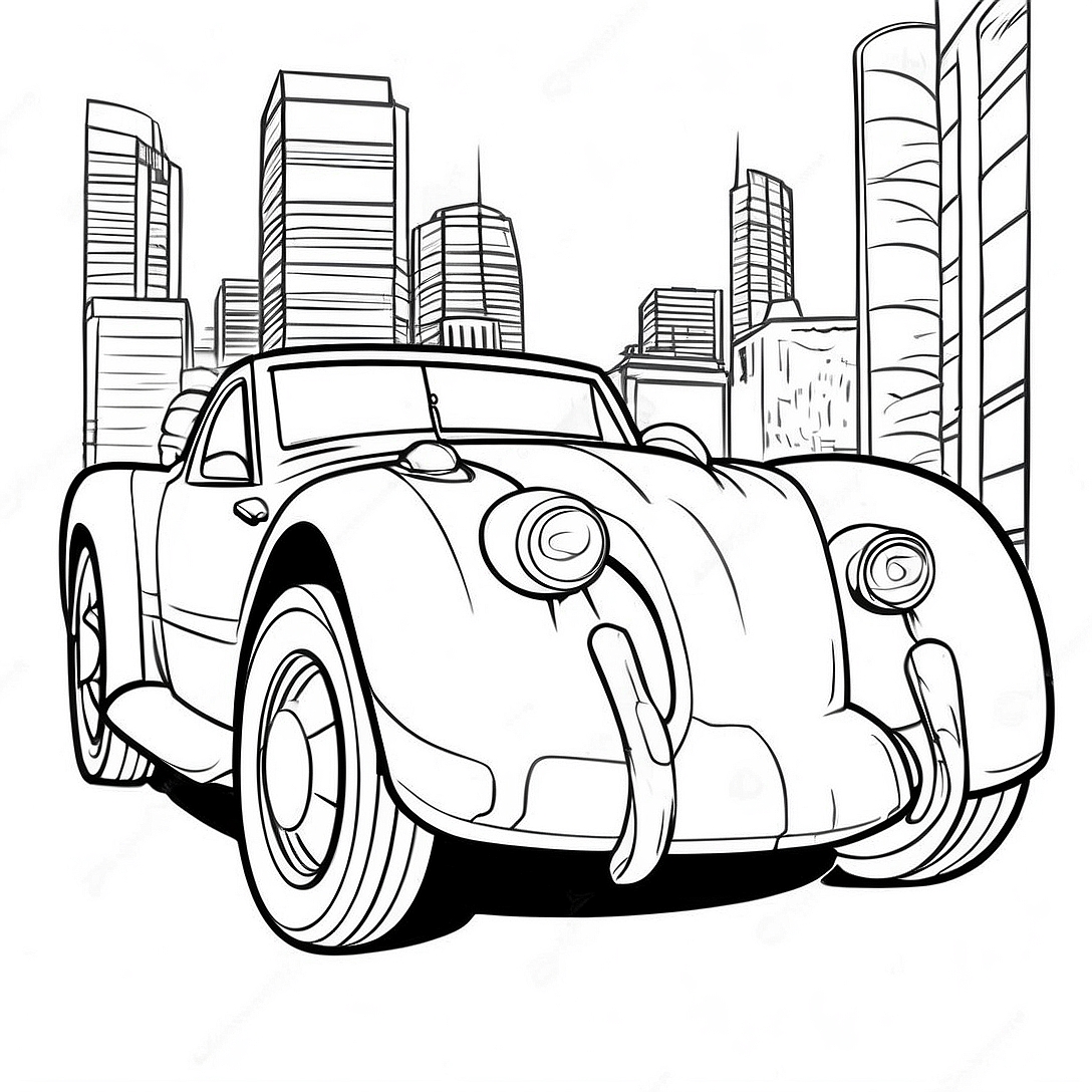 Spiderman Car Coloring Page | Spiderman Car coloring page
