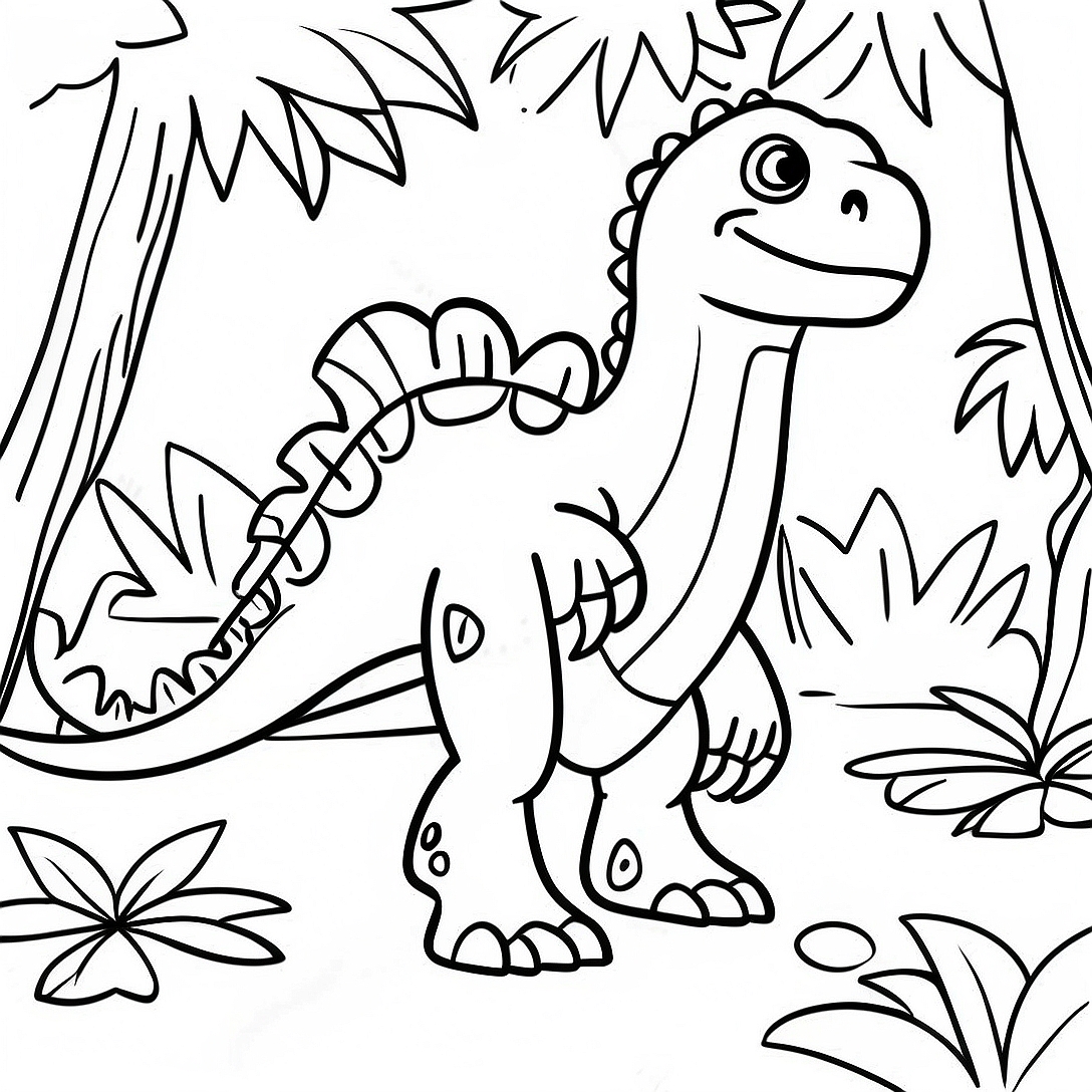 Indoraptor Sneaking Through Jungle Coloring Page | Jurassic World Fallen Kingdom Indoraptor coloring page