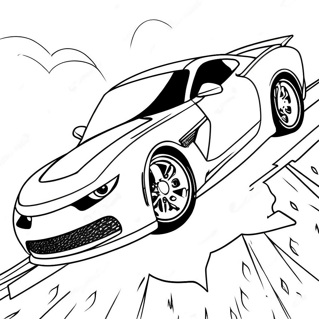 Jackson Storm in Action Coloring Page | Jackson Storm coloring page