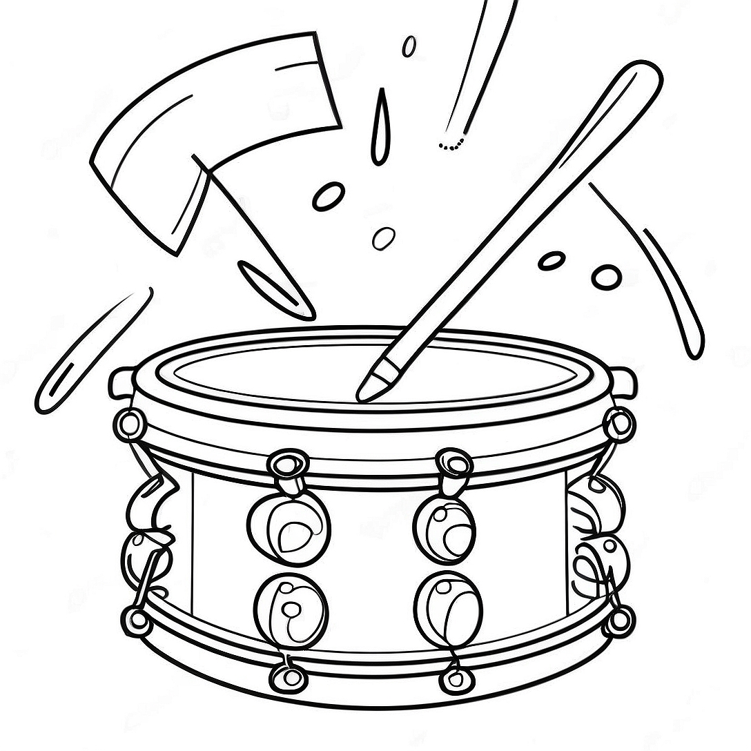 Drum Coloring Page | Drum coloring page