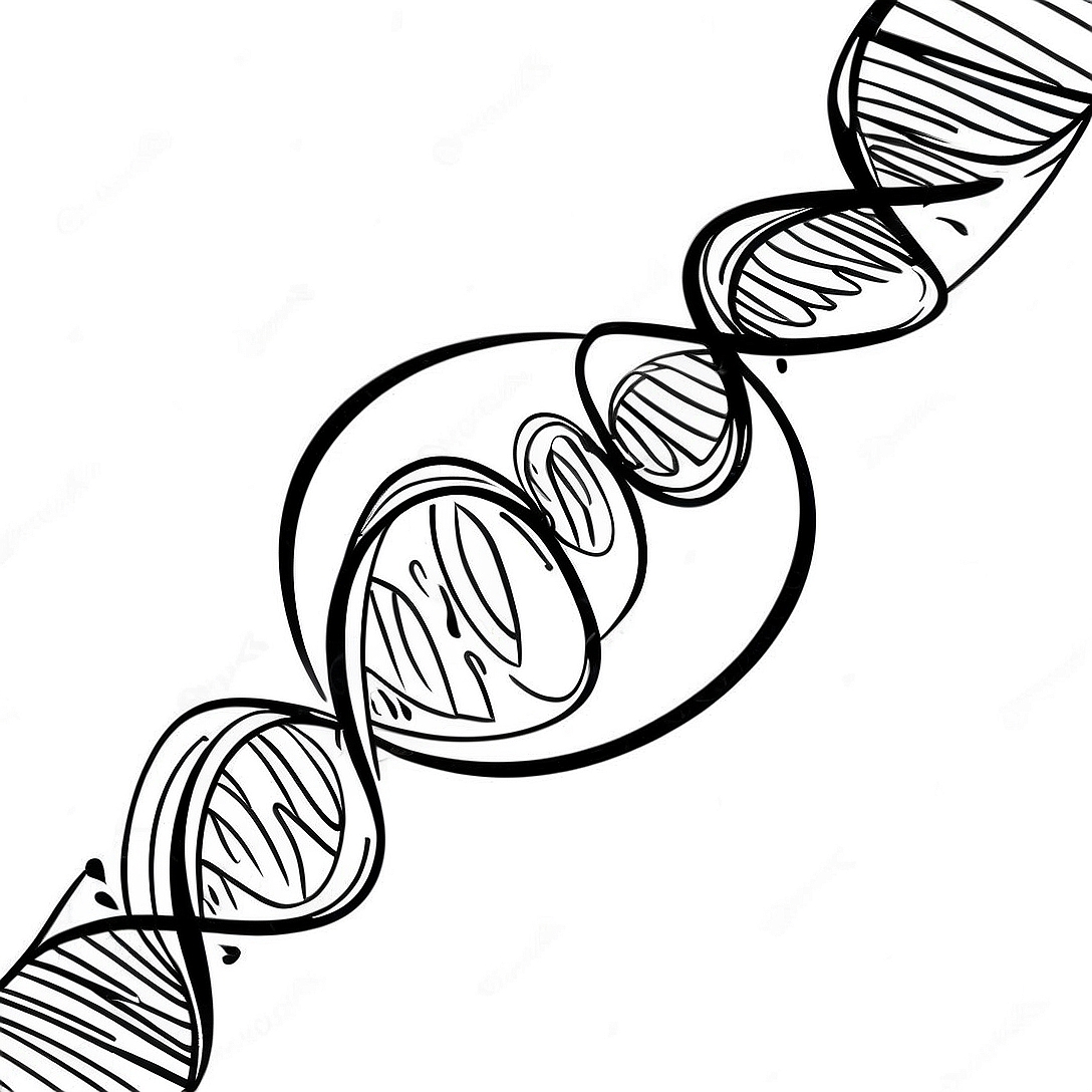 Colorful DNA Helix Coloring Page | DNA coloring page