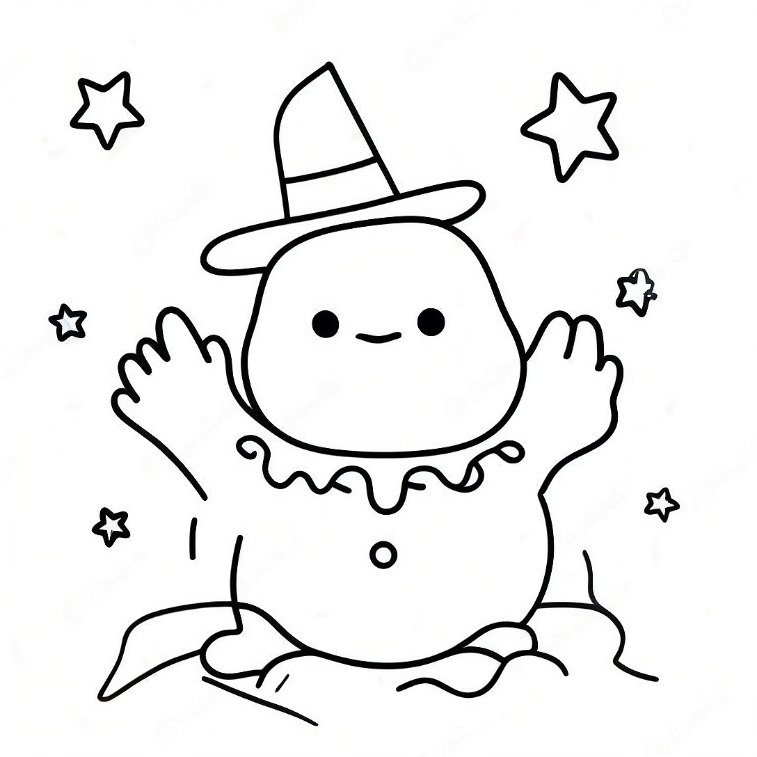 Dreamy Sandman with Stars Coloring Page | Sandman coloring page