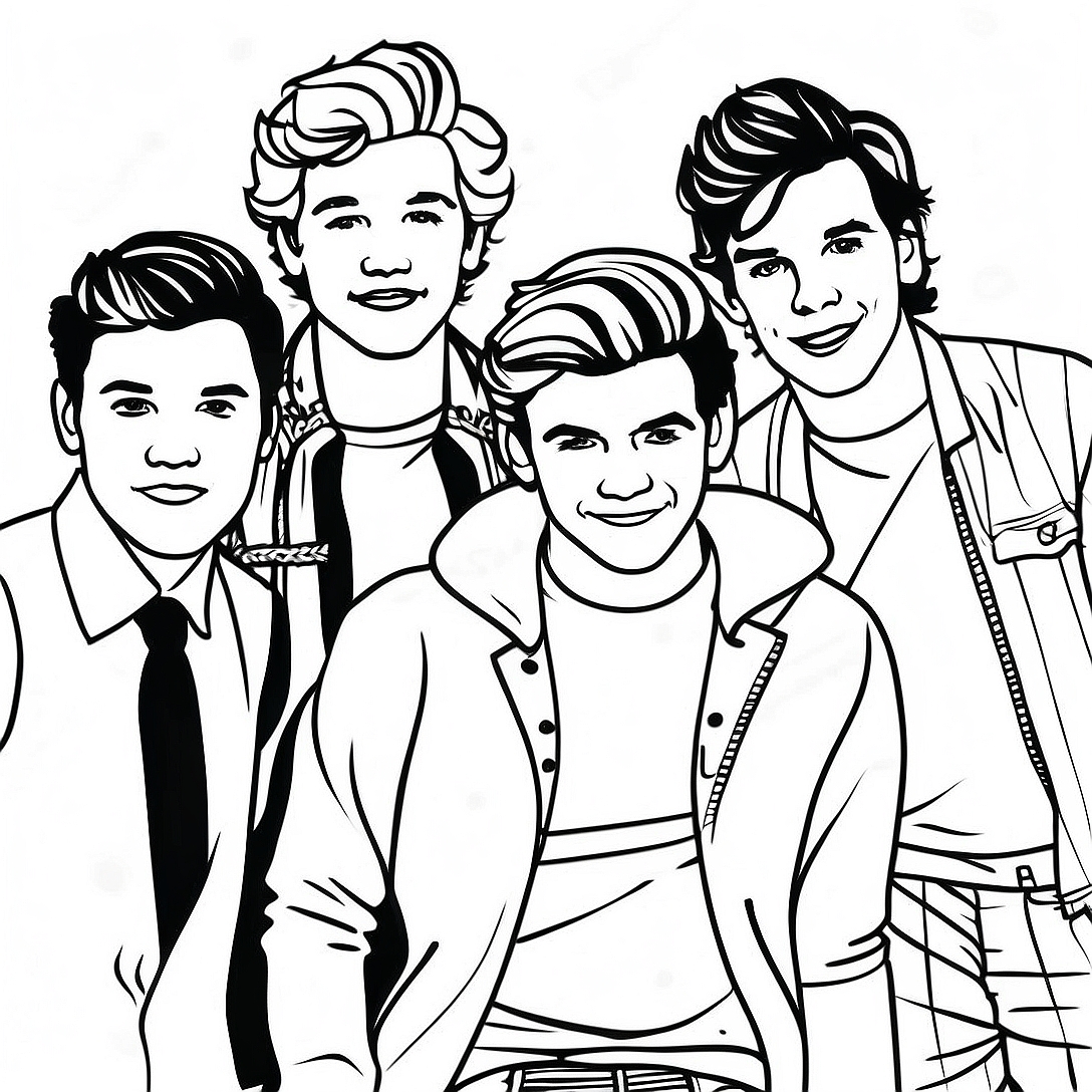 One Direction Coloring Page | One Direction coloring page