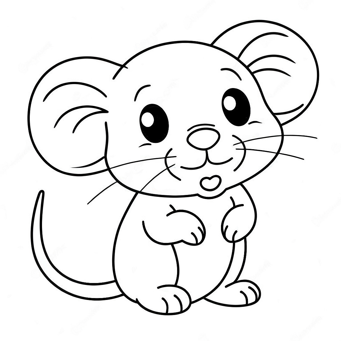 Cute Mouse Coloring Page | Cute Mouse coloring page