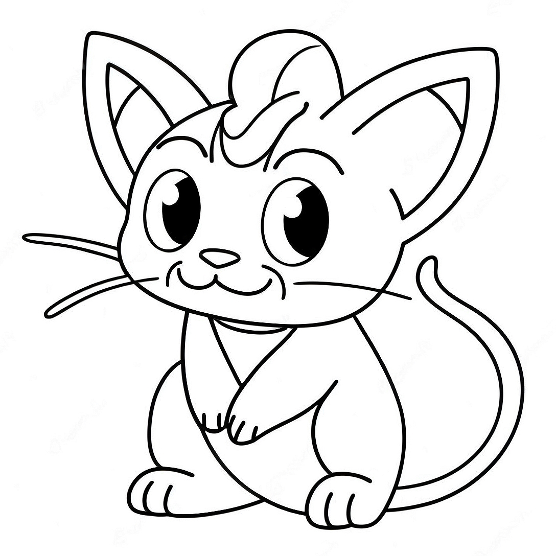 Pokemon Meowth Coloring Page | Pokemon Meowth coloring page