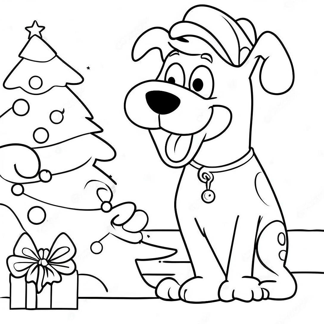 Scooby Doo Christmas Adventure Coloring Page | Scooby Doo Christmas coloring page
