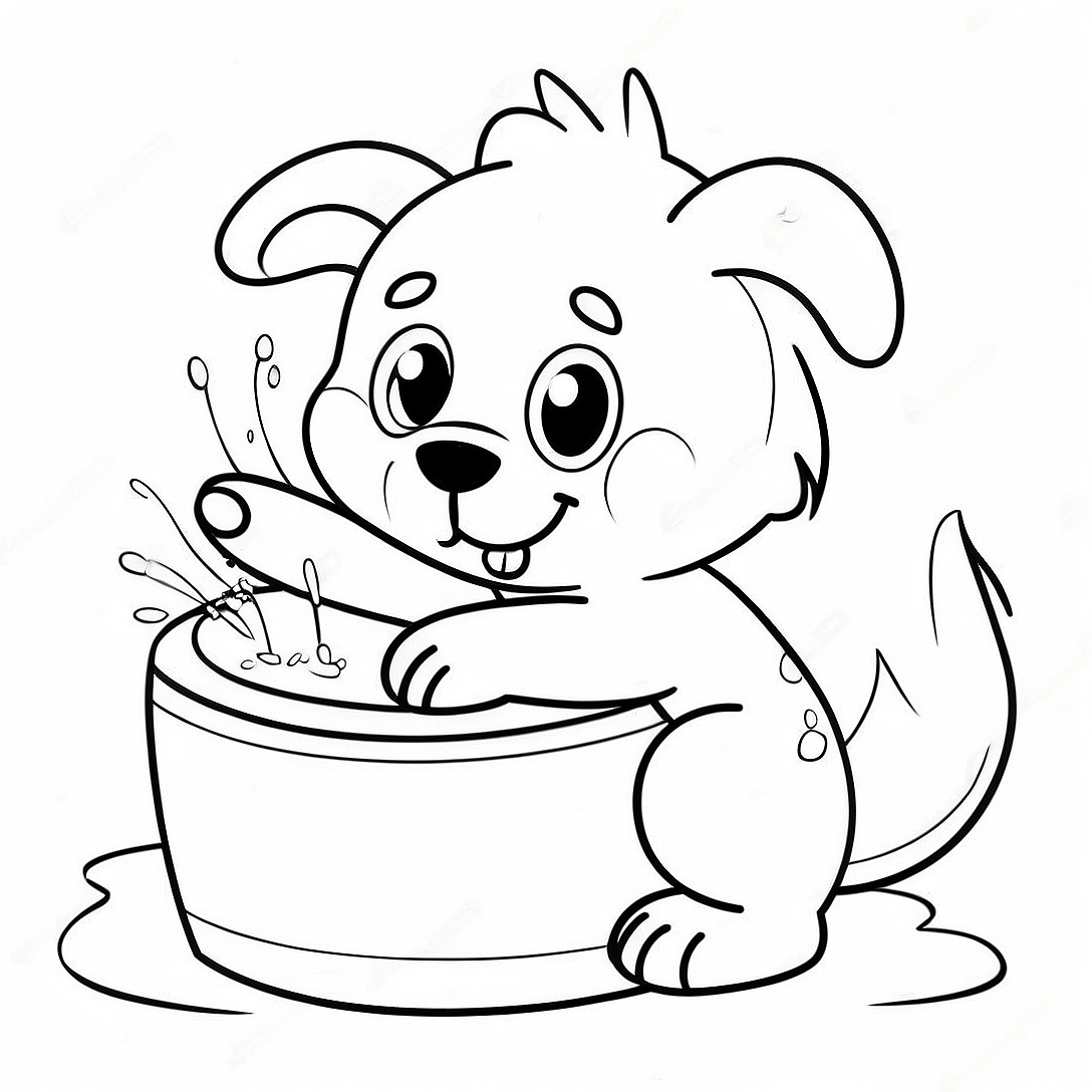 Cute Animals Hand Washing Coloring Page | Hand Washing coloring page