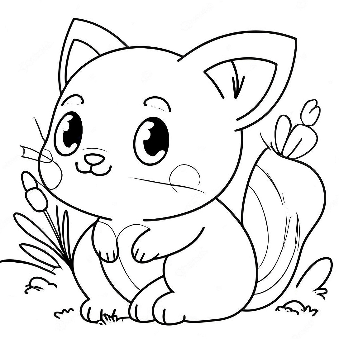 Anime Animals Coloring Page | Anime Animals coloring page