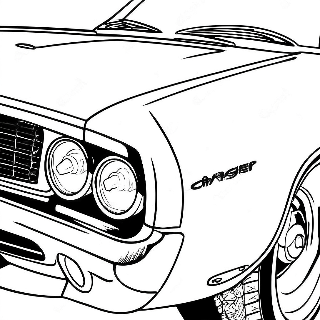 Charger Coloring Page | Chargers coloring page