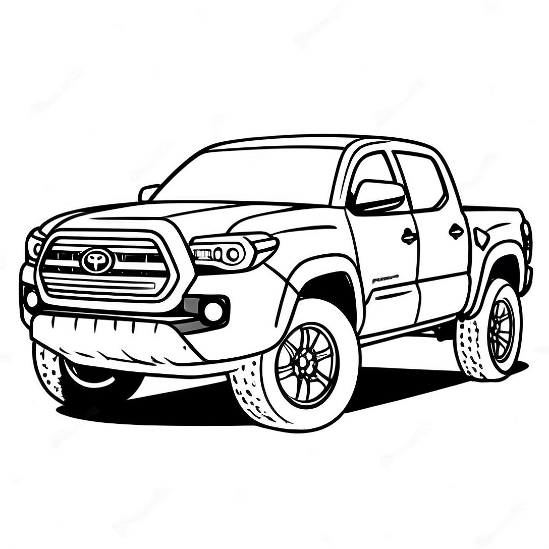 Toyota Tacoma Truck Coloring Page | Toyota Tacoma coloring page