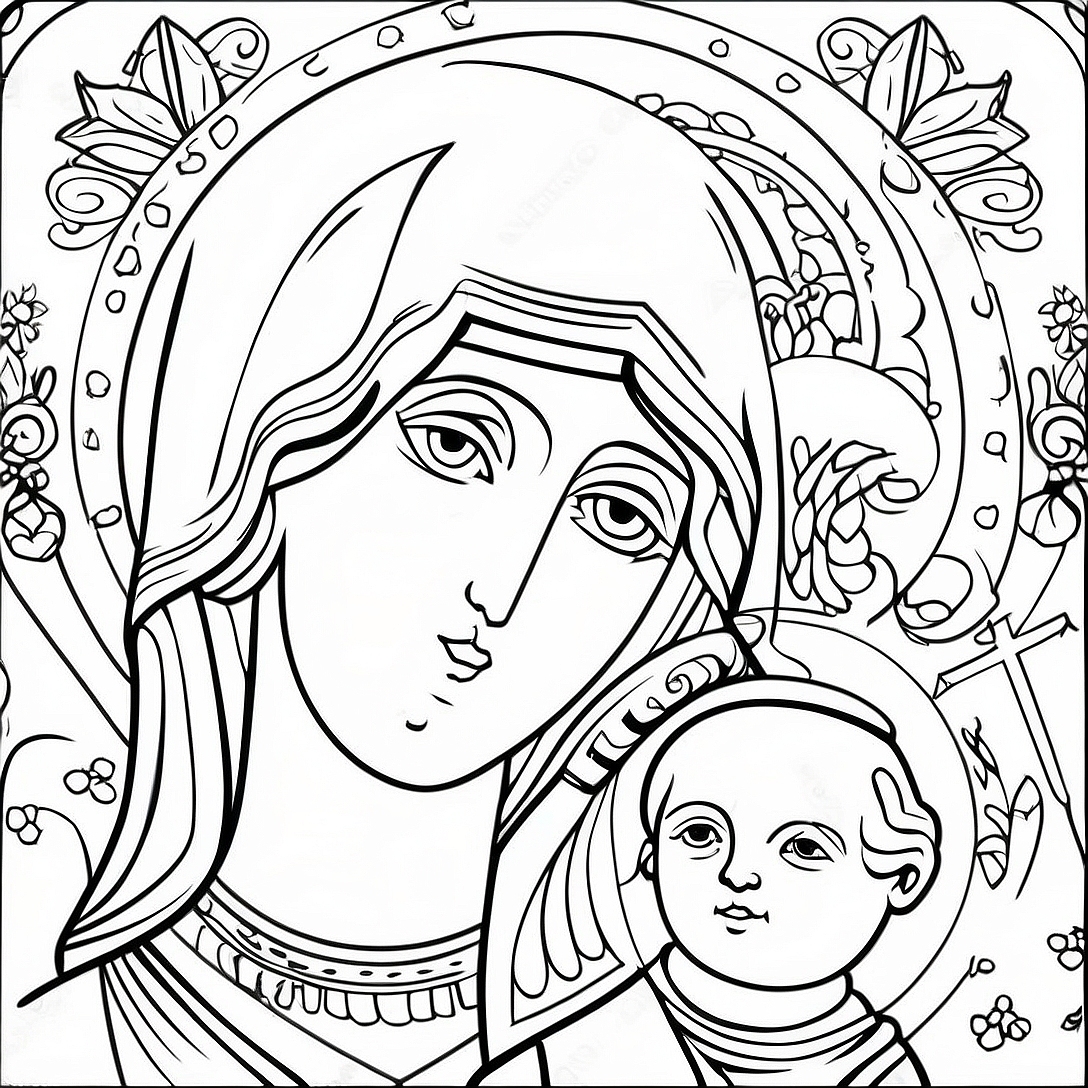 Orthodox Icon Coloring Page | Orthodox coloring page