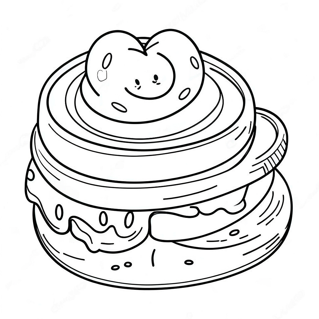Nutella Spread on Toast Coloring Page | Nutella coloring page