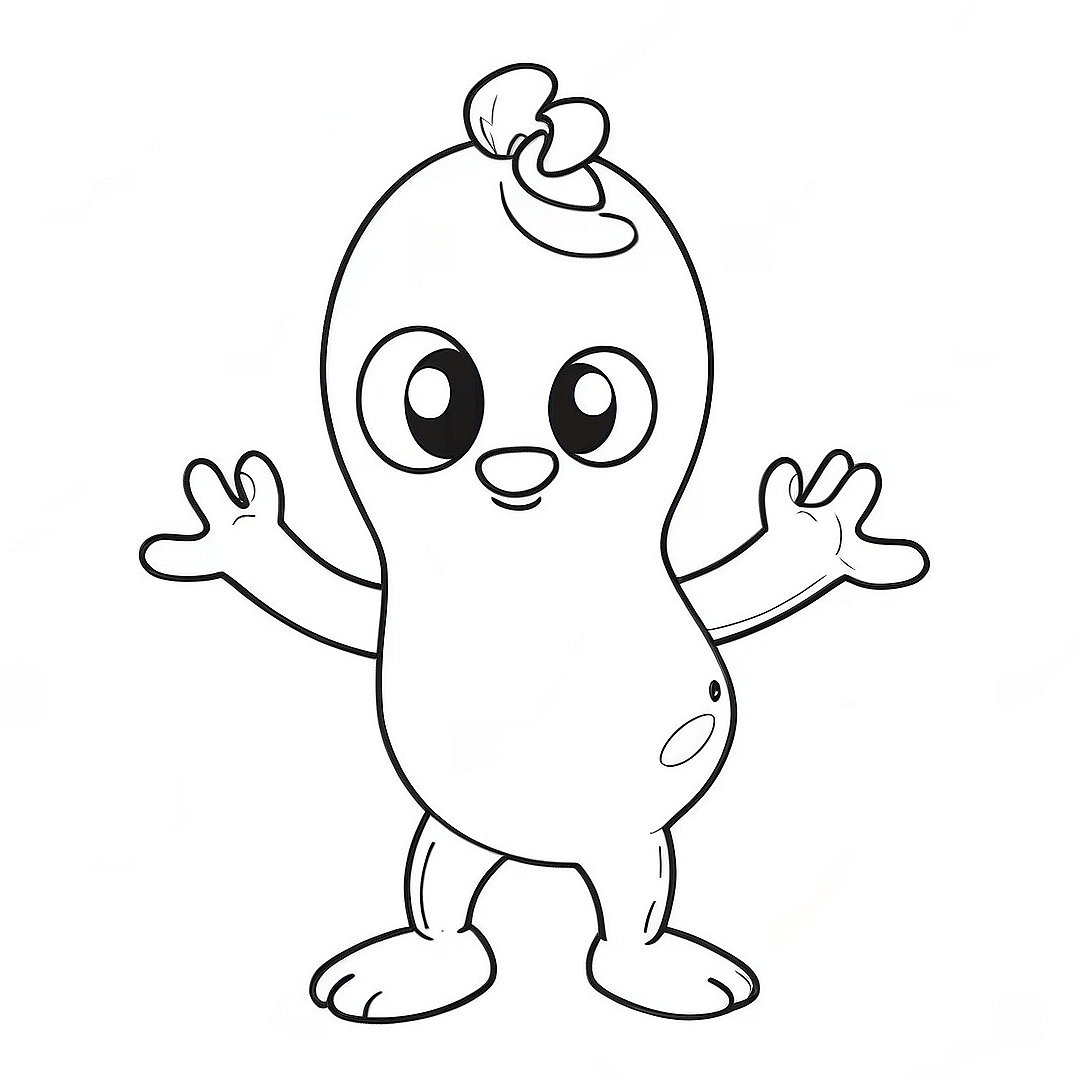 Peely Character Coloring Page | Peely coloring page
