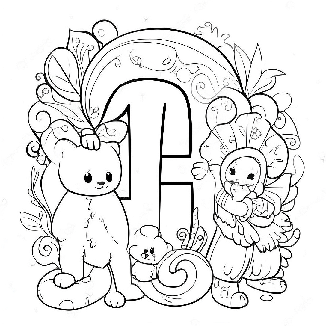 Colorful Alphabet Lore Characters Coloring Page | Alphabet Lore All Letters coloring page