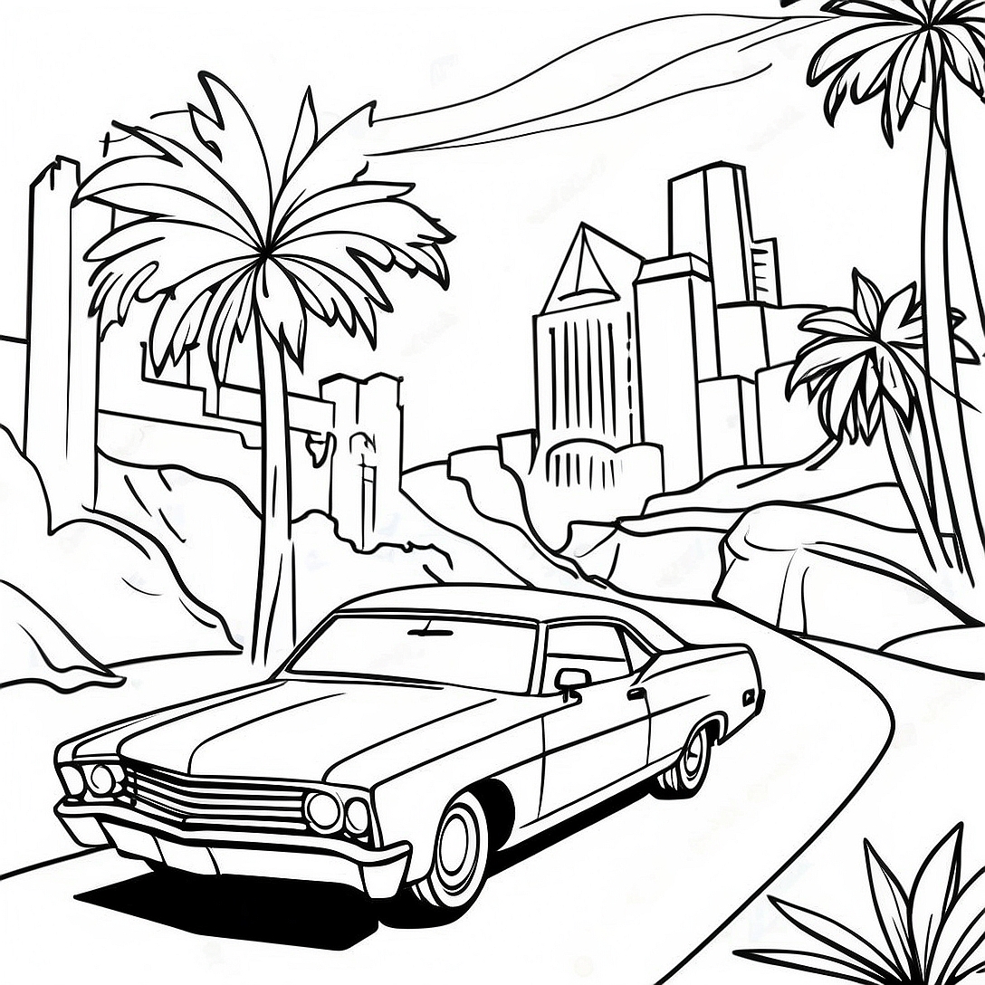 Hollywood Coloring Page | Hollywood coloring page