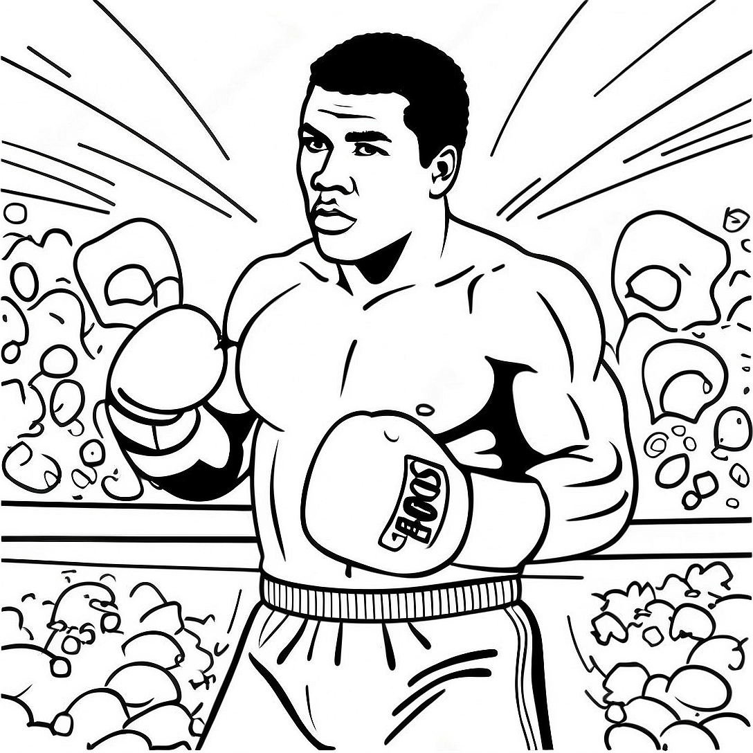 Muhammad Ali Coloring Page | Muhammad Ali coloring page