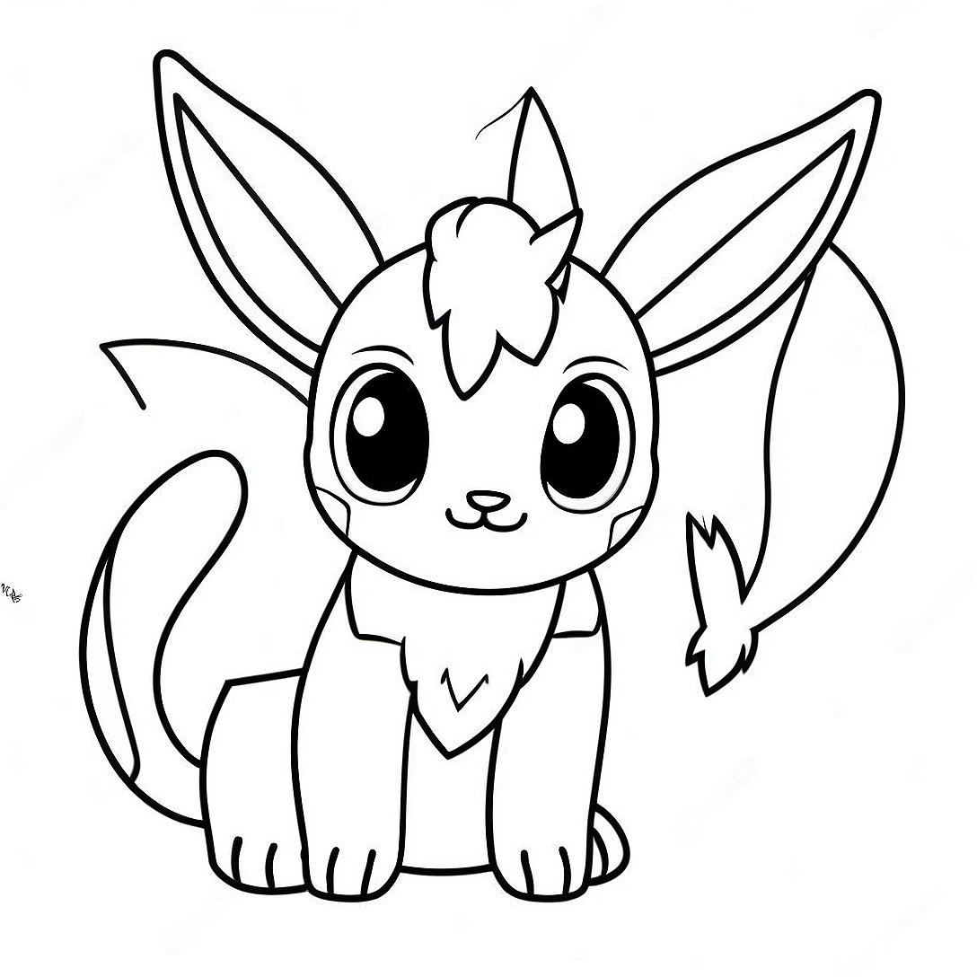 Glaceon Coloring Page | Glaceon coloring page