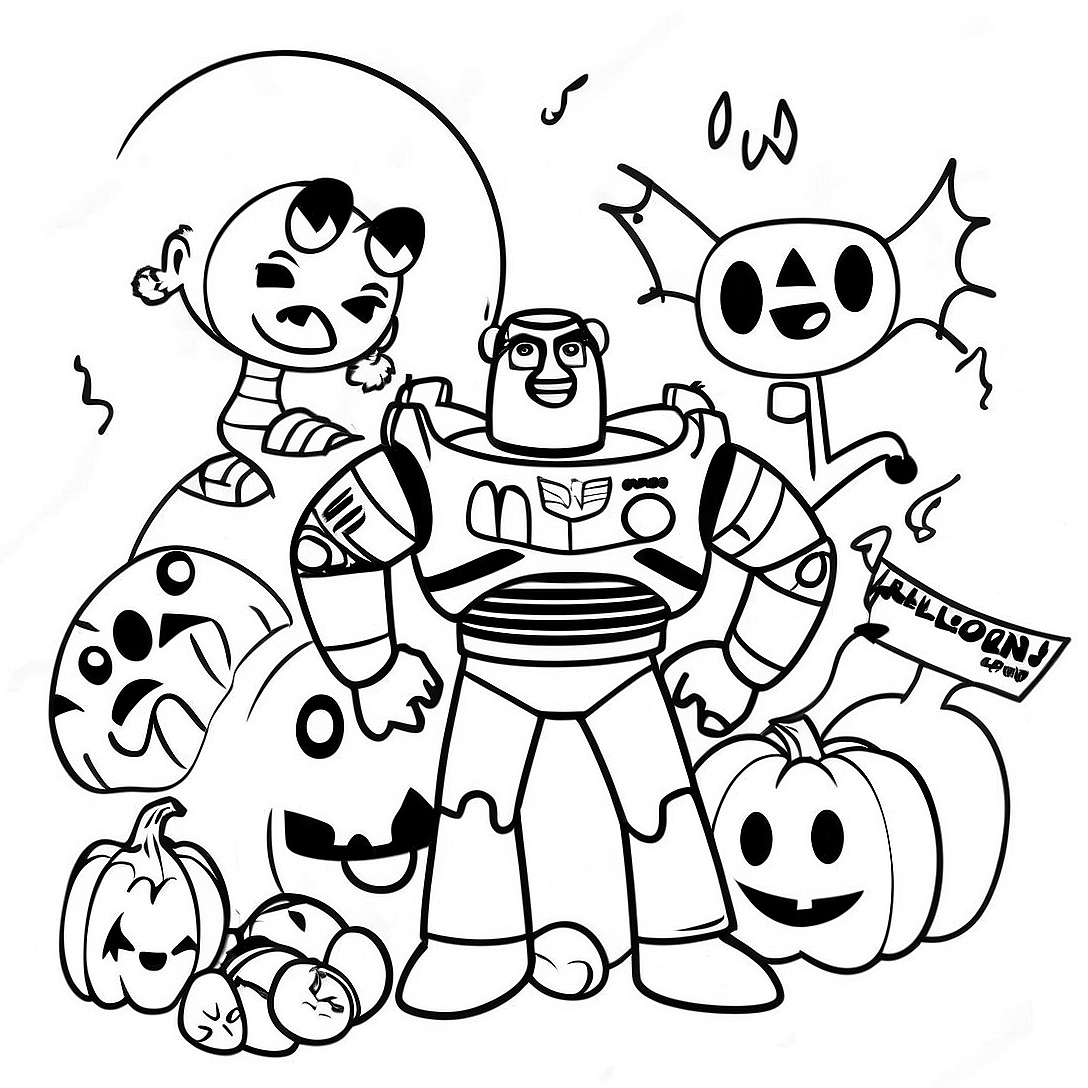 Toy Story Halloween Coloring Page | Toy Story Halloween coloring page