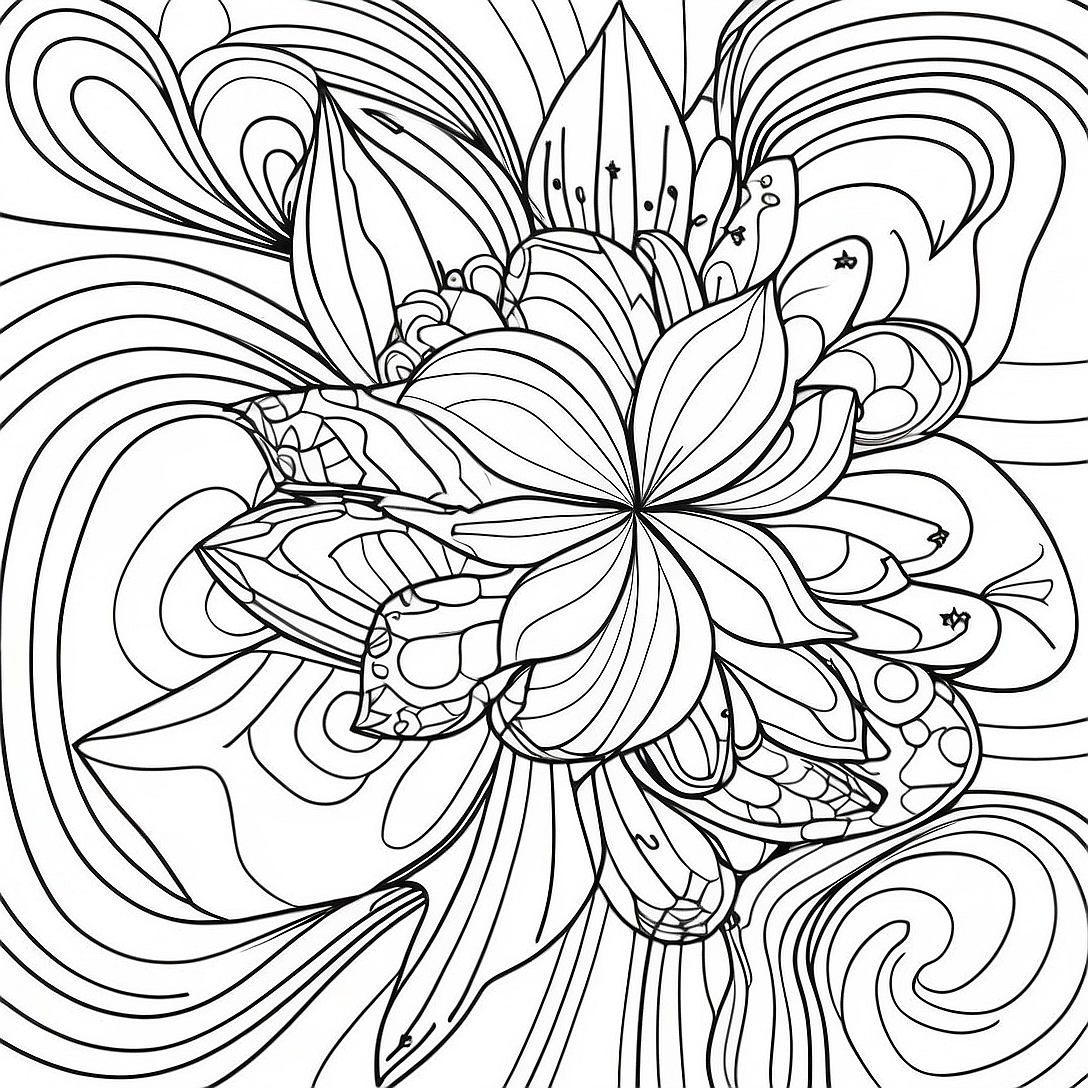 Galactic Nebula Coloring Page | Space for Adults coloring page