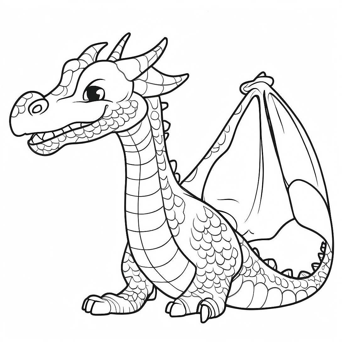 Fire Breathing Dragon Coloring Page | Fire coloring page