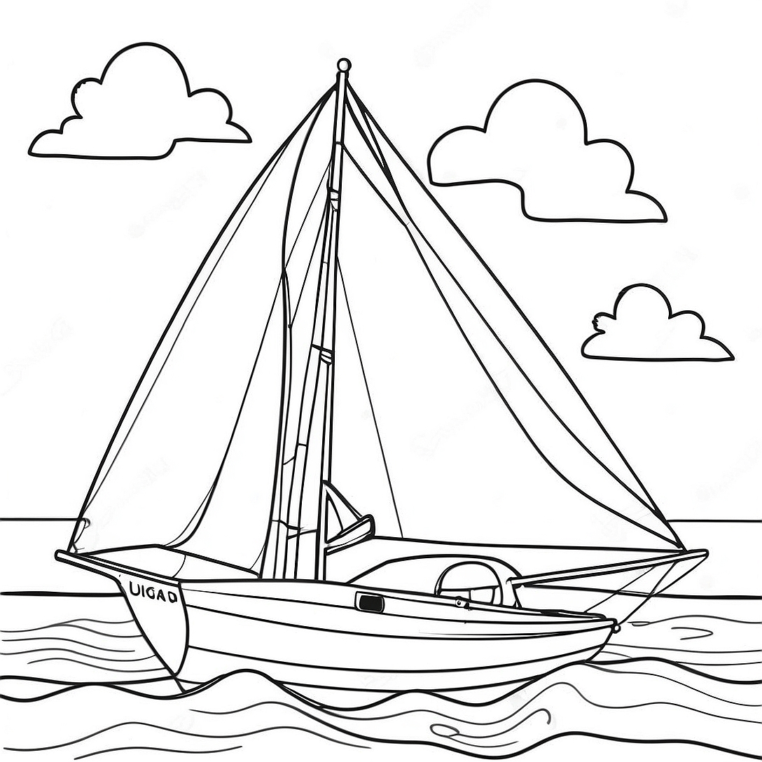 Sailboat Coloring Page | Sailboat coloring page