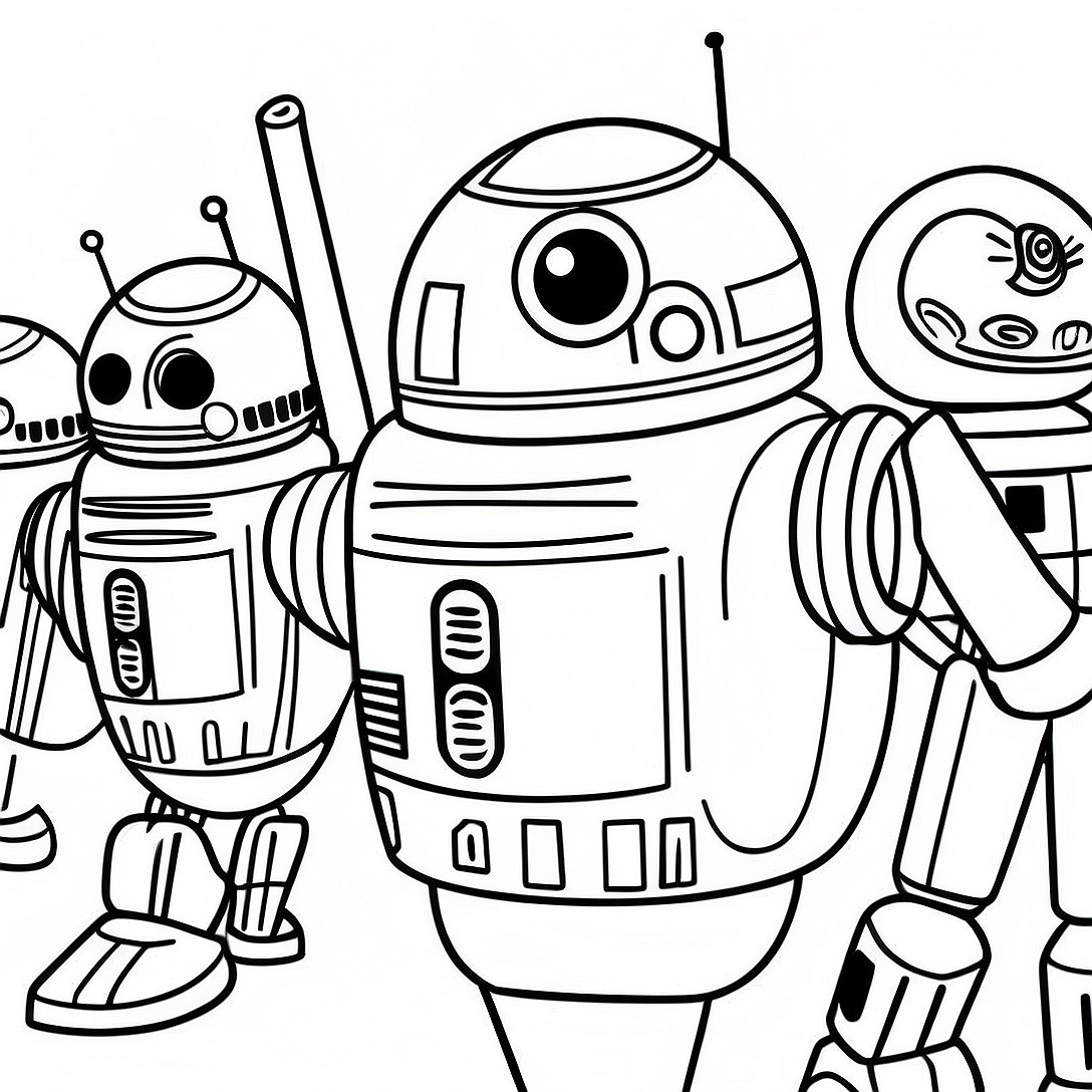 Clone Wars Droid Army Coloring Page | Clone Wars coloring page