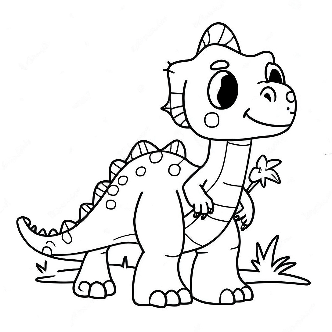 Dinosaur Valentines Coloring Page | Dinosaur Valentines coloring page