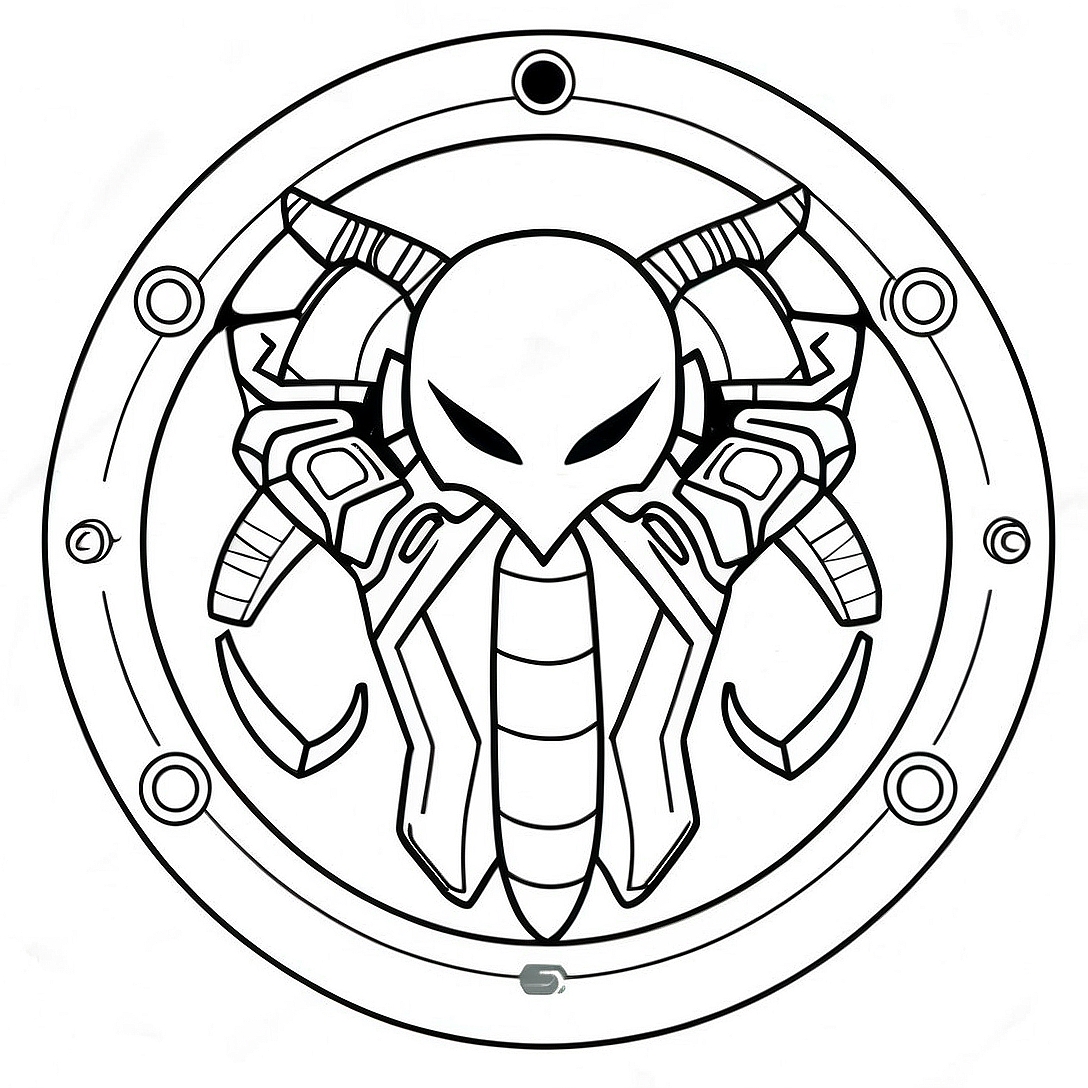 Metroid Logo Coloring Page | Metroid coloring page