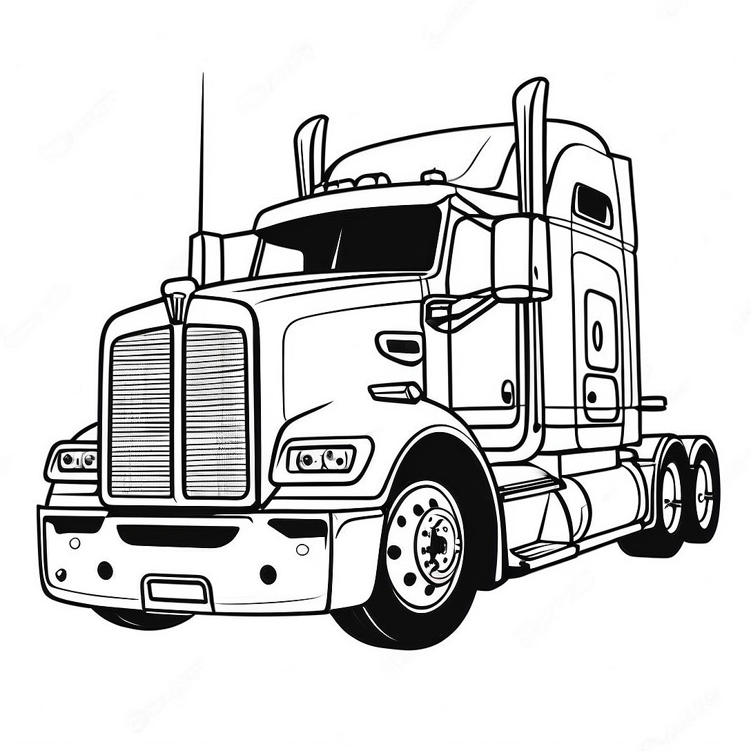 Kenworth Truck Coloring Page | Kenworth Truck coloring page
