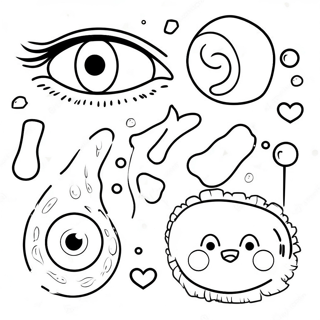 Five Senses Coloring Page | Five Senses for Preschool coloring page