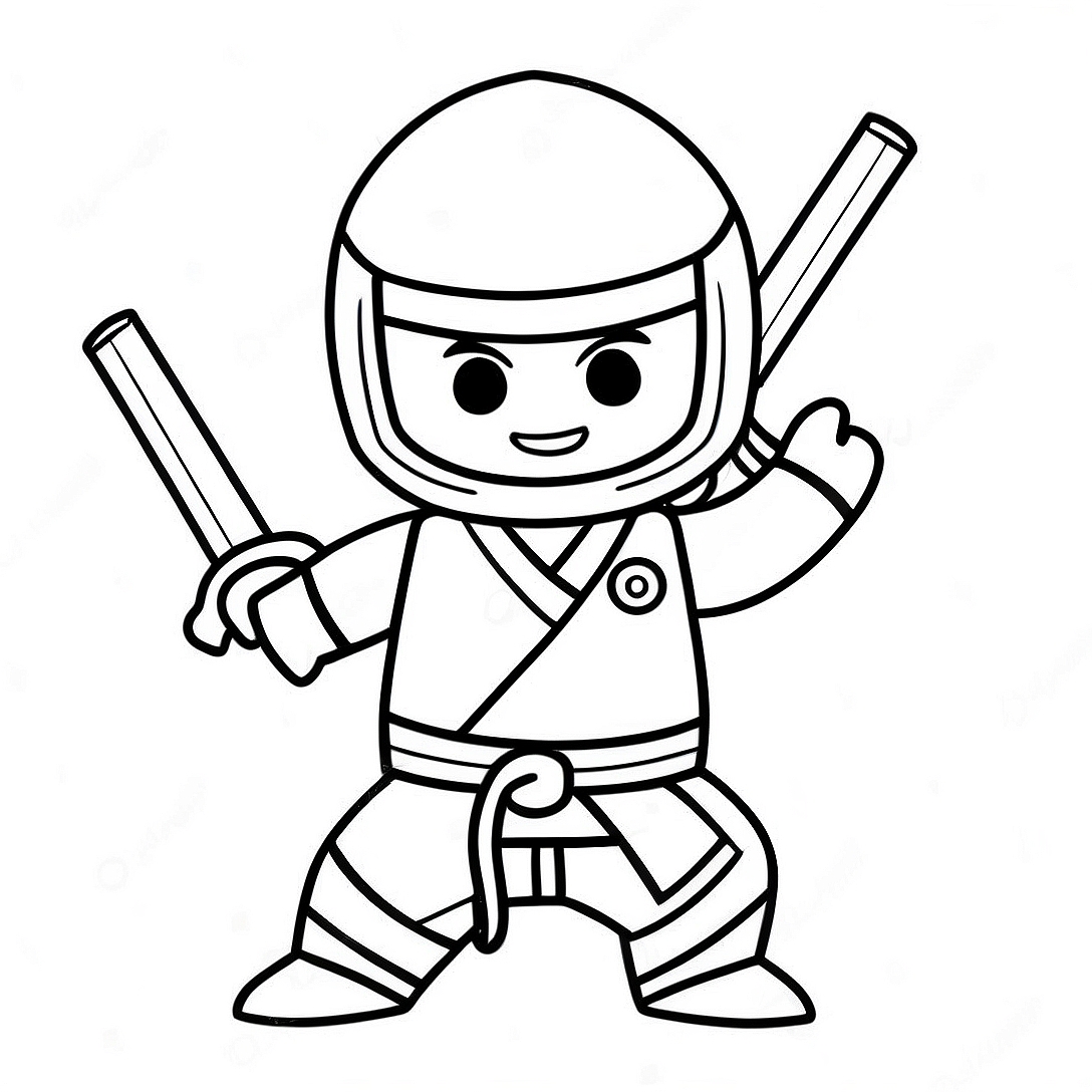 Nya Ninjago in Action Coloring Page | Nya Ninjago coloring page