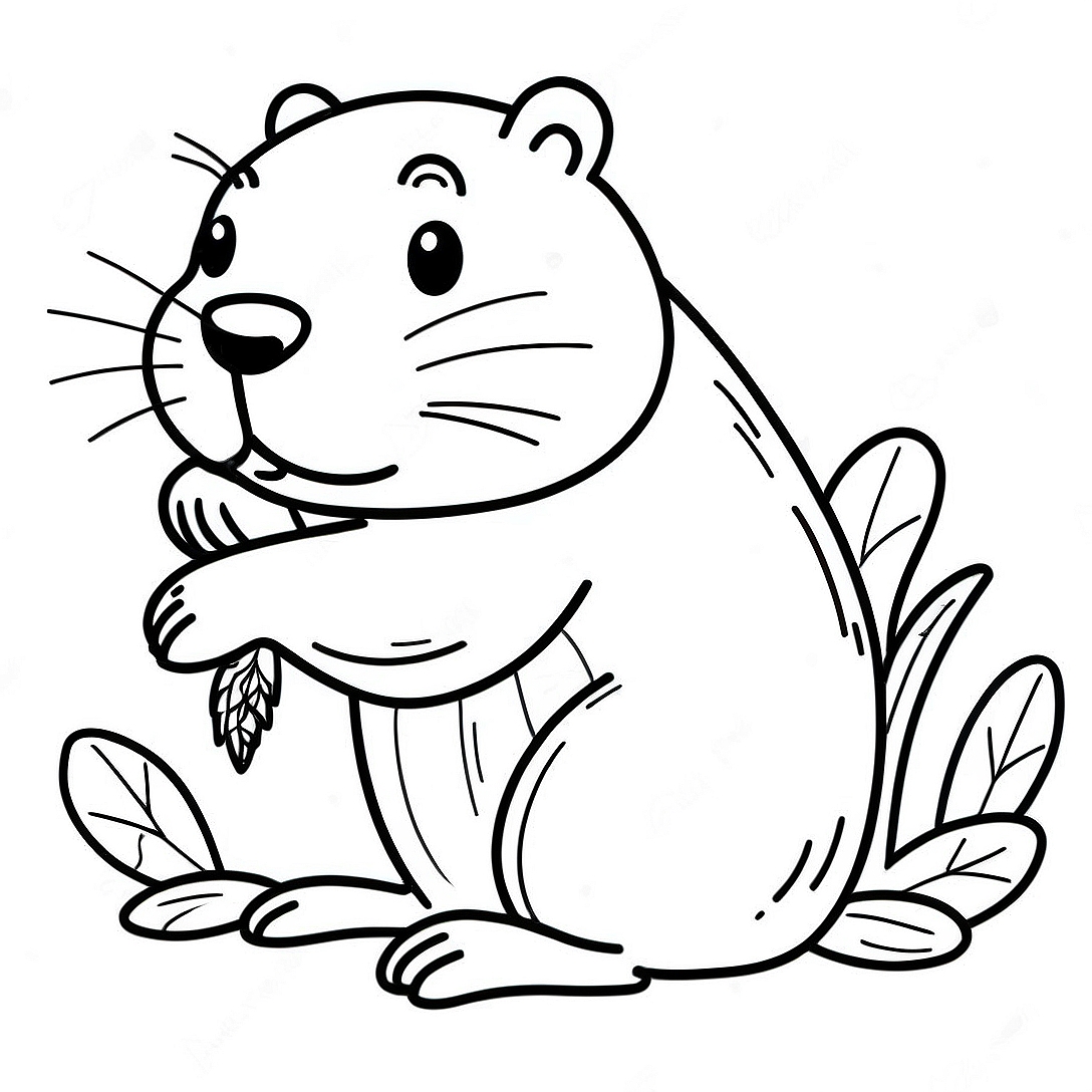 Beaver Coloring Page | Beaver coloring page