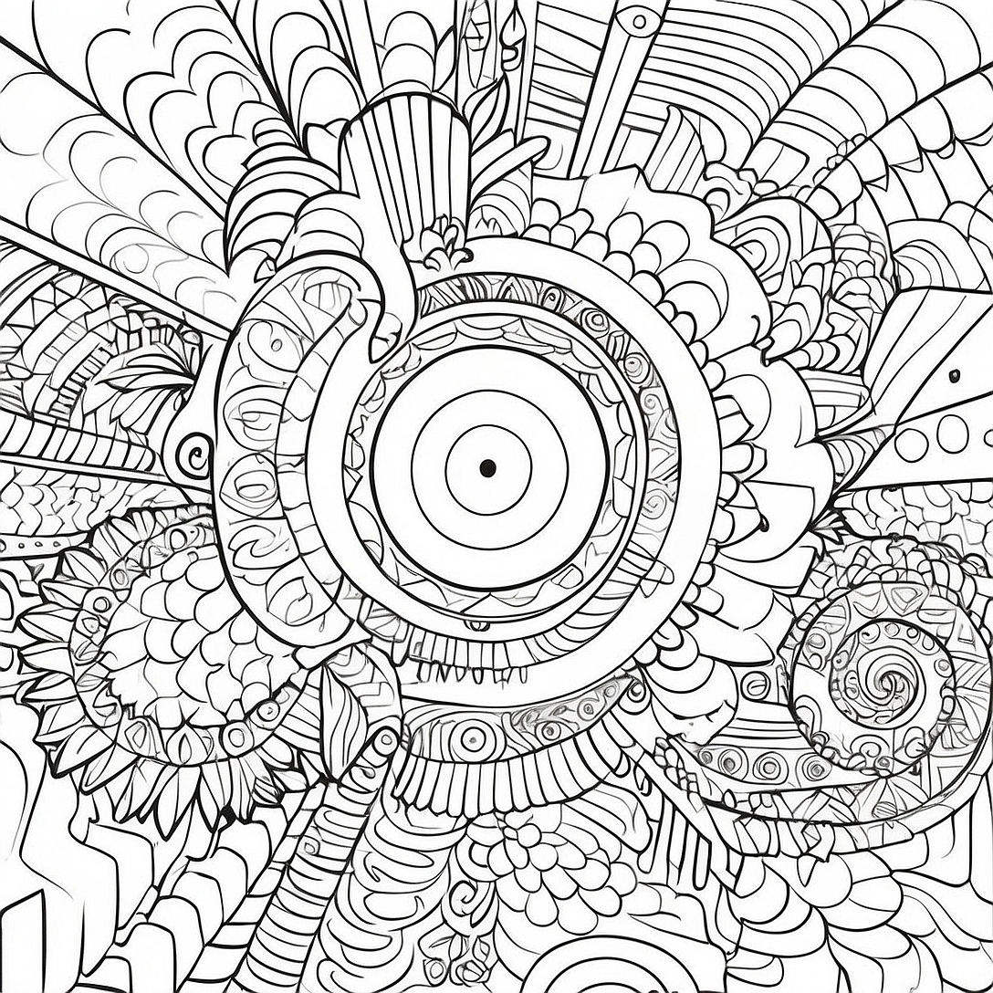 Optical Illusion Coloring Page | Optical Illusion coloring page